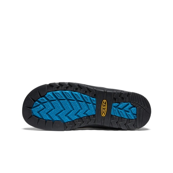 Keen women’s lace up jasper rocks sneaker in fjord blue, safari, & red - Picture 14 of 16